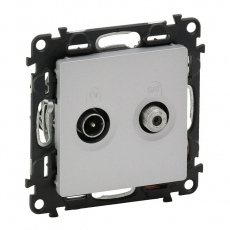 Valena LIFE DIY Алюминий Розетка TV-SAT проходная 1,5дБ/14дБ, диап. 5-862МГц/950-2400 МГц. | 753663 | Legrand