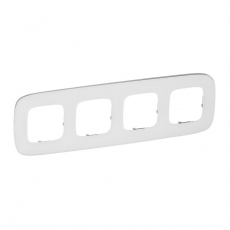 Valena ALLURE Белое стекло Рамка 4-ая | 755544 | Legrand