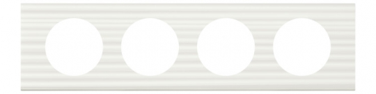 Celiane Corian Белый Рельеф Рамка 4-я (2+2+2+2 мод) | 069014 | Legrand