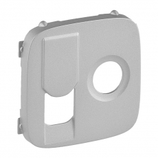 Valena ALLURE Алюминий Накладка розетки TV-RJ45 | 754837 | Legrand