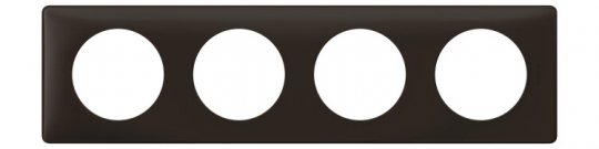 Celiane Перкаль Черная Рамка 4-я (2+2+2+2 мод) | 066744 | Legrand