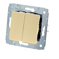 Cariva Сл. кость Выключатель 2-х клавишный | 773758 | Legrand