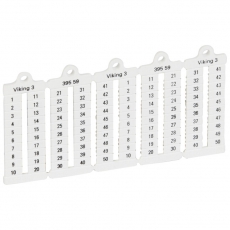 Листы с этикетками для клеммных блоков Viking 3 - вертикальный формат - шаг 5 мм - цифры от 1 до 50 | 039559 | Legrand