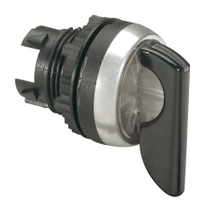 Тумблер с удлиненной рукояткой - Osmoz - для комплектации - с подсветкой - 2 положения с фиксацией - 45° - чёрный | 024060 | Legrand