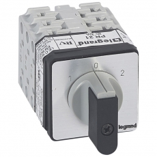 Переключатель на 2 направления - с положением ''0'', 45° - PR 21 - 3П - 6 контактов - крепление на дверце | 027442 | Legrand