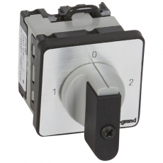 Переключатель на 2 направления - с положением ''0'', 90° - PR 12 - 1П - 2 контакта - крепление на дверце | 027490 | Legrand