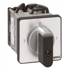 Трехпозиционный переключатель с положением ''0'' - PR 12 - 2П - 6 контактов - крепление на дверце | 027503 | Legrand