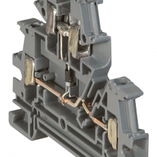 Винтовая клемма Viking 3 - многофункциональная - двухполюсная - двухъярусная - с диодом - шаг 6 мм - серый | 037155 | Legrand