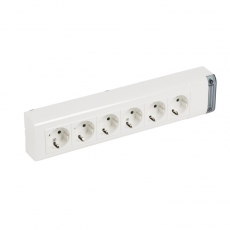 Многорозеточный блок - 6x2К+З - 250 В~ - с кабелем мм - длина 343 мм | 050627 | Legrand