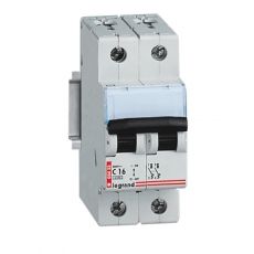 Выключатель автоматический двухполюсный DX 16A C 6кА | 003433 | Legrand