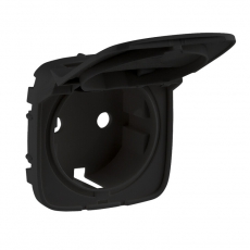 Valena ALLURE Антрацит Накладка розетки с/з с крышкой | 754848 | Legrand