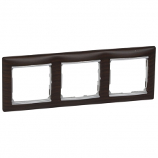 Valena Темное дерево/Серебро Рамка 3-ая горизонт. | 770373 | Legrand