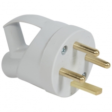 Вилка пластиковая 3К+З с кольцом - 20 А - выход кабеля сбоку | 055012 | Legrand