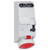 Безопасная розетка со щитком - P17 Tempra Pro - IP66 - 63 A - 380/415 В~ - 3К+Н+З - 125x280 | 057295 | Legrand