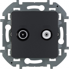 Inspiria антрацит Розетка телевизионная TV/SAT «звезда» без рамки | 673883 | Legrand