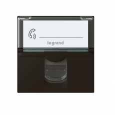 Розетка RJ 45 - Mosaic - категория 6a - STP - 2 модуля - матовая черная | 079176L | Legrand