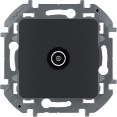 Inspiria антрацит Розетка телевизионная TV проходная С/У 14 дБ 5-862 мГц без рамки | 673863 | Legrand