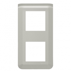 Рамка - Mosaic - 2х2 модуля - вертикальная - алюминий | 079322L | Legrand