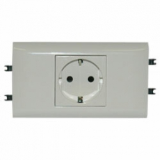 Розетка Mosaic нем.ст. 2К+З б/заж. | 077431 | Legrand