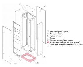 Цоколь Метэл-2 100х450х640мм | 40.146 | МЕТЭЛ