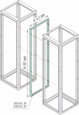 Соединительная рама Метэл-1 IP-55 1800х490мм для заднего присоед-ия | СМ5.184ЗП | МЕТЭЛ