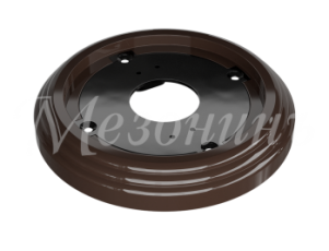 Рамка одноместная пластиковая, D 92x14 мм, цвет - коричневый, серия УСАДЬБА, ТМ МЕЗОНИНЪ