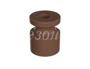 Изолятор пластиковый для наружного монтажа витой электропроводки, D20х24мм, цвет - какао, серия УСАДЬБА, ТМ МЕЗОНИНЪ (100 шт /уп