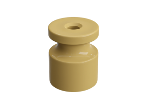 Изолятор пластиковый для наружного монтажа витой электропроводки, D20х24мм, цвет - песочное золото, серия УСАДЬБА, ТМ МЕЗОНИНЪ (100 шт/уп)