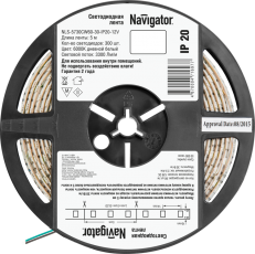 Лента светодиодная NLS-5730CW60-30-IP20-12V R5 30Вт 12В 6000К IP20 5м | 71697 | Navigator