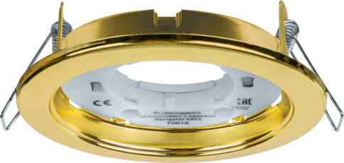 Светильник светодиодный ДВО NGX-R1-002-GX53 220В GX53 IP20 золото | 71278 | Navigator
