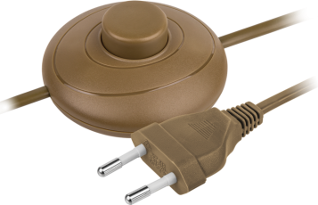 Шнур 61 718 NPS-FS01-170-2x0.5-BR 1.7м с выкл. коричневый |61718 |Navigator