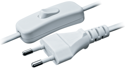 Шнур 94 667 NPS-FS-170-2x0.75-WH 1.7м с выкл. белый |94667 |Navigator