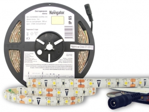 Лента светодиодная NLS-3528WW60-4,8-IP65-12V R5 4,8Вт 12В 2700К IP65 5м | 71403 | Navigator