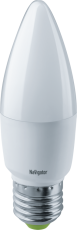 Лампа светодиодная LED 8,5Вт Е27 230В 6500К NLL-C37-8.5-230-6.5K-E27-FR свеча матовая | 61329 | Navigator