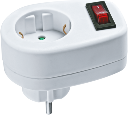 Переходник NAD-1E-СS-WH 1гн. с выкл. | 94669 | Navigator