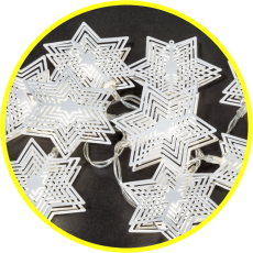 Гирлянда световая NGF-D011-10СW-2AA-звездочки (металл) | 14206 | Navigator