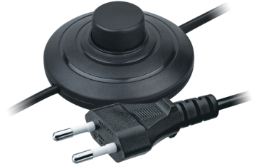 Шнур NPS-FS01-170-2x0.5-BL 1.7м с выкл. черный | 61601 | Navigator