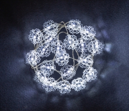 Гирлянда световая NGF-DM001-20СW-2AA-белые снежинки | 14049 | Navigator