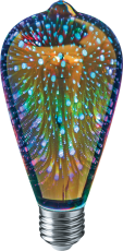 Лампа светодиодная NLL-3DRGB-ST64-2-230-E27 декоративная RGB | 61487 | Navigator