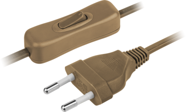 Шнур 61 721 NPS-FS-170-2x0.5-BR 1.7м с выкл. коричневый |61721 |Navigator