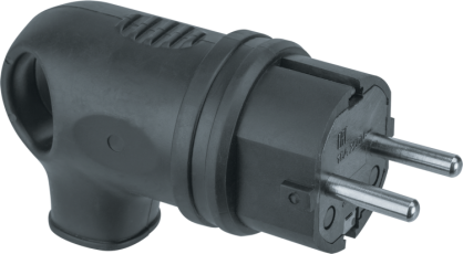 Вилка 61 367 NCA-PLR01-16A-E-IP44-BL угловая с/з каучук черная |61367 |Navigator