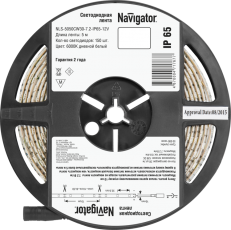 Лента светодиодная NLS-5050СW30-7,2-IP65-12V R5 7,2Вт 12В 6000К IP65 5м | 71767 | Navigator