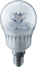 Лампа светодиодная LED 7Вт Е14 230В 2700К NLL-G45-7-230-2.7K-E14-CL шарик прозрачный | 71856 | Navigator