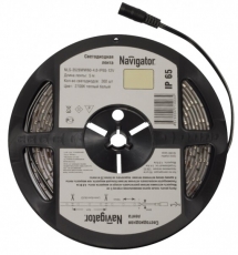 Лента светодиодная NLS-3528R60-4,8-IP65-12V R5 4,8Вт 12В красный IP65 5м | 71406 | Navigator