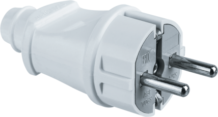 Вилка NCA-PL02-16A-E-WH прямая с/з белая | 61359 | Navigator