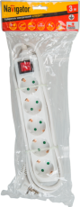 Удлинитель 71 558 NPE-S-05-500-ESC-3x0.75 с/з с выкл. 5 гн. 5м |71558 |Navigator