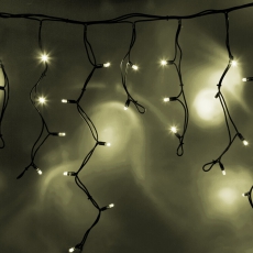 Гирлянда Айсикл (бахрома) светодиодный, 5,6 х 0,9 м, с эфф.мерцания,черный провод 