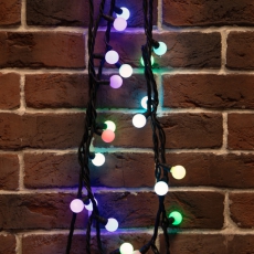 Гирлянда Мультишарики ?23 мм, 10 м, черный каучук, 80 LED, свечение с динамикой, цвет RGB | 303-599 | NEON-NIGHT