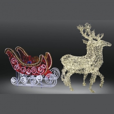 Фигура олени с санями | 503-112 | NEON-NIGHT