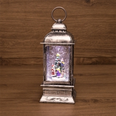 Декоративный фонарь с эффектом снегопада и подсветкой «Рождество», белый | 501-065 | NEON-NIGHT